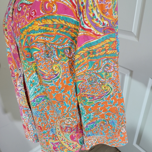 Lauren Ralph Lauren Marble Paisley print top 1XL NWT Women's - Picture 4 of 12